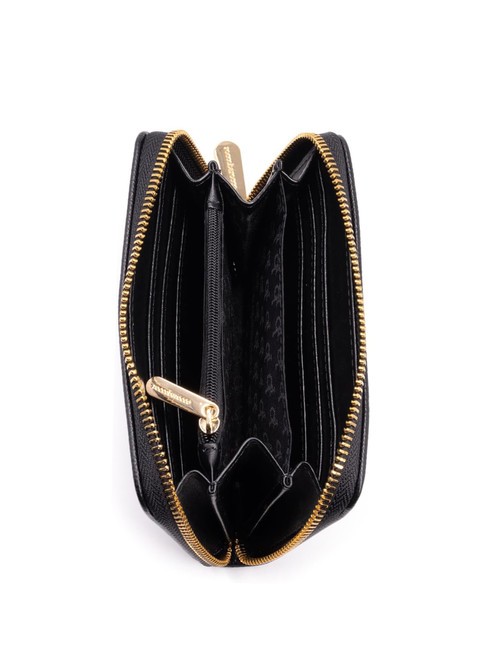 LOGO METALLICO Mittelgroße Geldbörse mit umlaufendem Reißverschluss Schwarz - Brieftaschen Damen