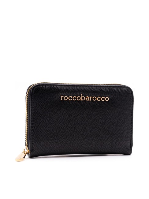 LOGO METALLICO Mittelgroße Geldbörse mit umlaufendem Reißverschluss Schwarz - Brieftaschen Damen