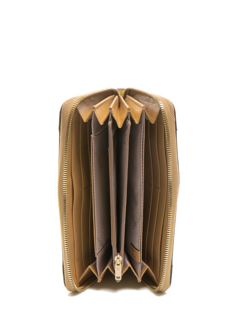 W99 Ledergeldbörse beige 5 - Brieftaschen Damen