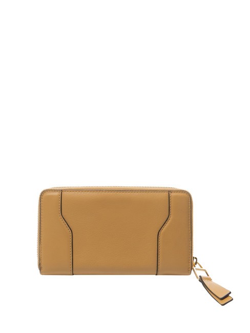 W99 Ledergeldbörse beige 5 - Brieftaschen Damen