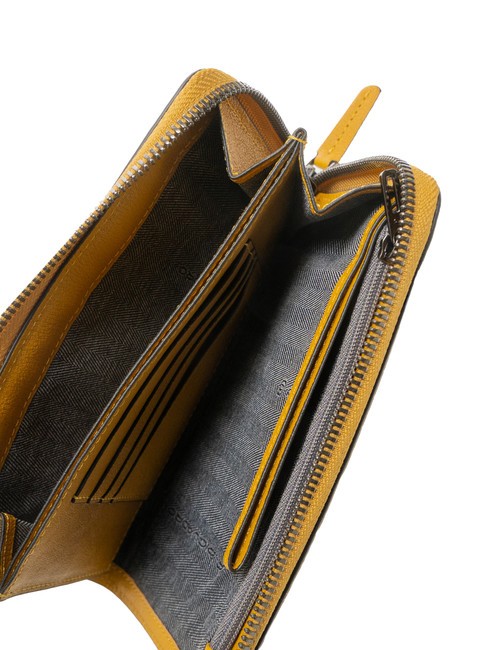 BLACK SQUARE  Münzetui aus Leder Gelb - Brieftaschen Herren