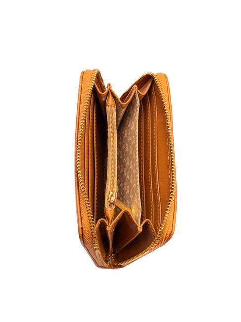 LOGO METALLICO Mittelgroße Geldbörse mit umlaufendem Reißverschluss bräunen - Brieftaschen Damen