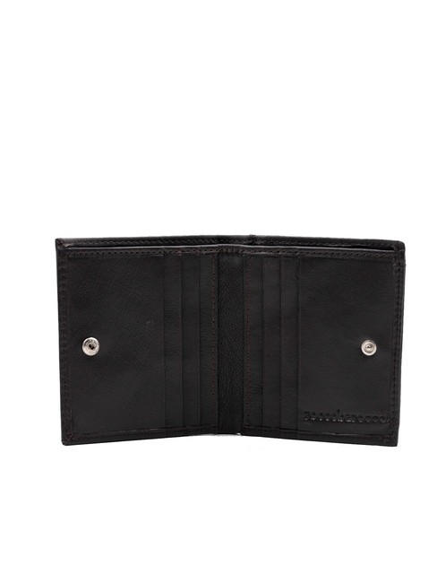 ROUND Lederbrieftasche mit M&uuml;nzfach dunkelbraun - Brieftaschen Herren