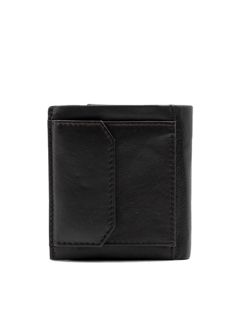 ROUND Lederbrieftasche mit M&uuml;nzfach dunkelbraun - Brieftaschen Herren