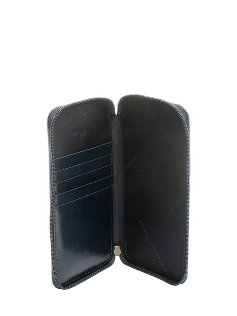 CAMPIONARIO - BLUE SQUARE  Geldb&ouml;rse aus Vollnarbenleder Blau - Brieftaschen Herren