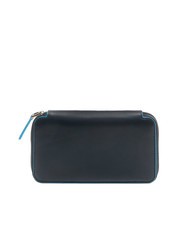 PIQUADRO BLUE SQUARE  Geldb&ouml;rse aus Vollnarbenleder Blau - Brieftaschen Herren - 3