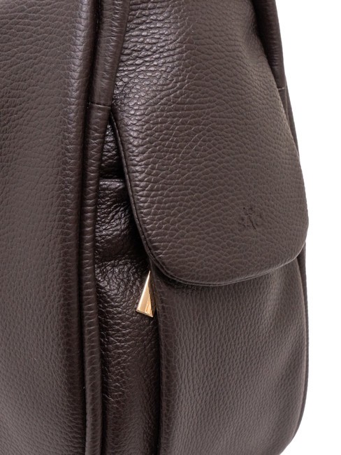 TRIO  Rucksack aus gehämmertem Leder Kaffee25 - Damentaschen