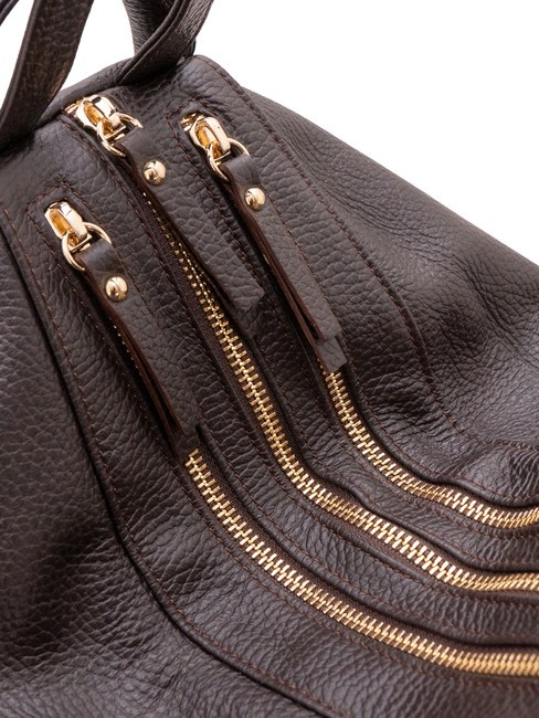 TRIO  Rucksack aus gehämmertem Leder Kaffee25 - Damentaschen