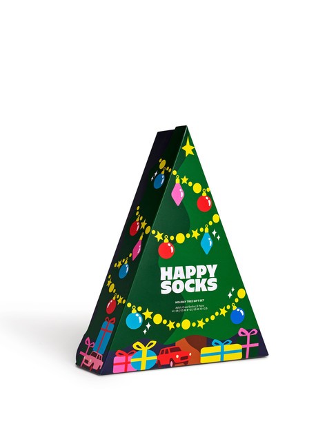 HOLIDAY TREE Geschenkset mit 3 Paar Socken Grün - Unisex-Socken