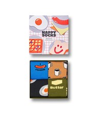 HAPPY SOCKS BREAKFAST Geschenkset mit 4 Paar Socken Blau - Unisex-Socken - 6