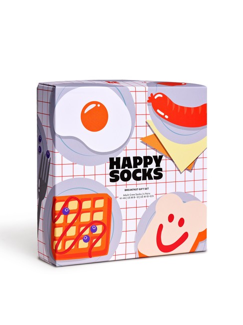 BREAKFAST Geschenkset mit 4 Paar Socken Blau - Unisex-Socken