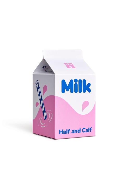 MILK CARTON Geschenkset mit 4 Paar Socken Weiß - Unisex-Socken
