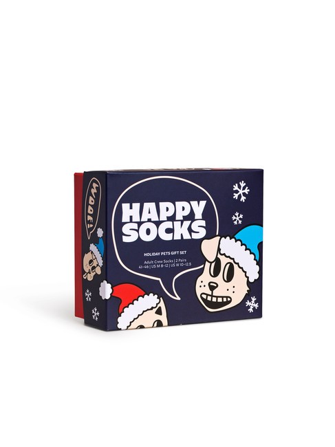 HOLIDAY CAT&DOG Geschenkset mit 2 Paar Socken Blau - Herrensocken/Herrenstrümpfe