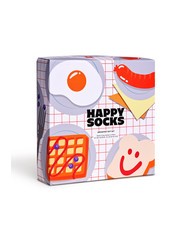 HAPPY SOCKS BREAKFAST Geschenkset mit 4 Paar Socken Blau - Unisex-Socken - 7