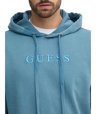 GUESS FINCH TERRY Sweatshirt mit Tasche und Kapuze Wild Storm Blue Mult - Sweatshirts Herren - 3