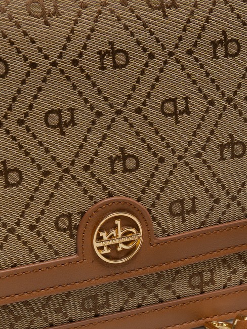 FRIDA Umhängetasche aus Jacquard-Stoff natürlich - Damentaschen