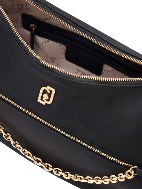 ACHALA Umh&auml;ngetasche aus Nylon mit Beutel SCHWARZ - Damentaschen