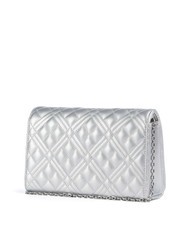 LOVE MOSCHINO QUILTED Clutch mit Kettenschulterriemen Silber - Damentaschen - 2