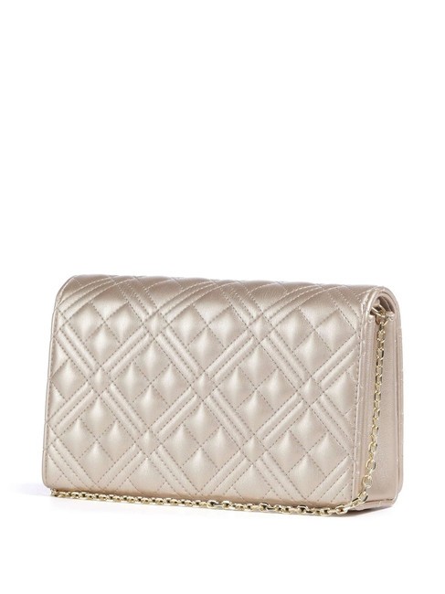 QUILTED Clutch mit Kettenschulterriemen Gold - Damentaschen
