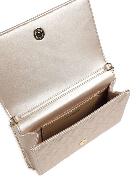 QUILTED Clutch mit Kettenschulterriemen Gold - Damentaschen