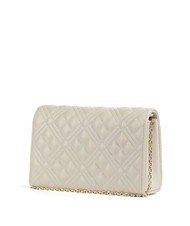 LOVE MOSCHINO QUILTED Tasche mit Schulterklappe Elfenbein - Damentaschen - 2