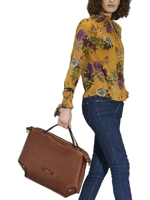 UNICA  Hand-/Umhängetasche aus Leder BRAUN - Damentaschen