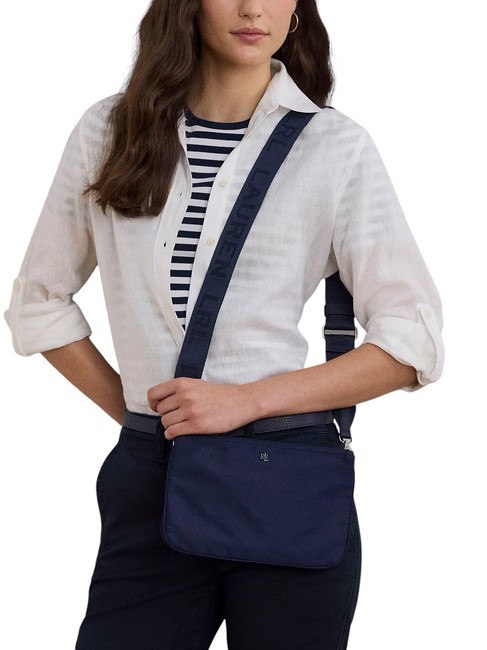 LANDYN Flache Umhängetasche aus Nylon marine2 - Damentaschen