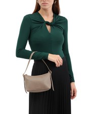 COCCINELLE CHERRY Kleine Umhängetasche aus Leder warmes Taupe - Damentaschen - 4