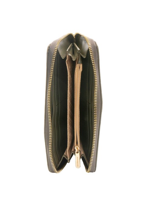 BELLA Große Geldbörse mit umlaufendem Reißverschluss Taupe - Brieftaschen Damen