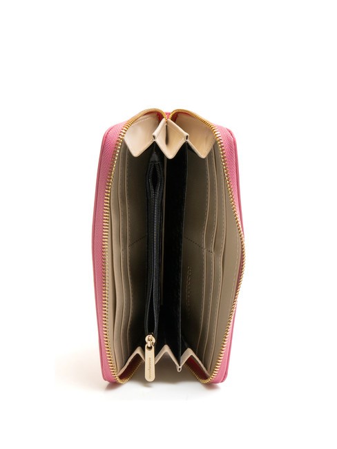 GAIA Gro&szlig;e Geldb&ouml;rse mit umlaufendem Rei&szlig;verschluss Fuchsie - Brieftaschen Damen