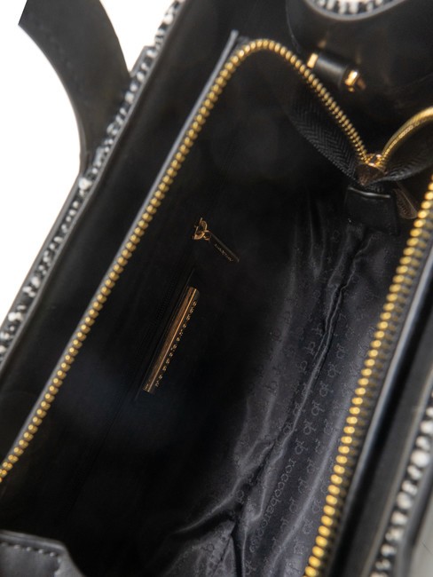 ICONIC WOOL Tragetasche mit Schultergurt schwarz/wei&szlig; - Damentaschen