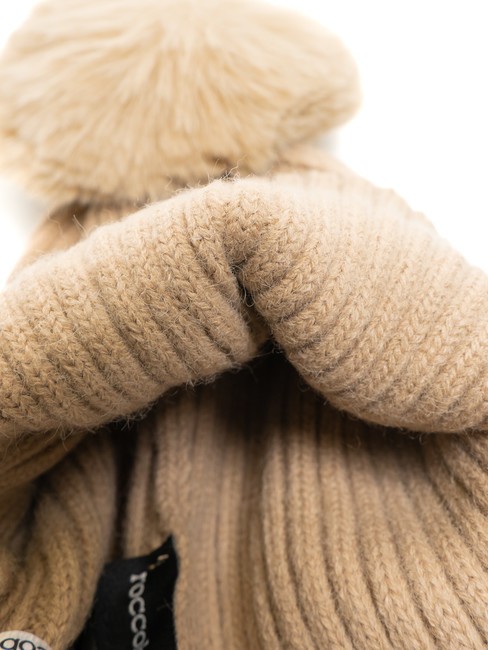 PON PON Kappe mit Manschette Haselnuss - Mützen/Hüte