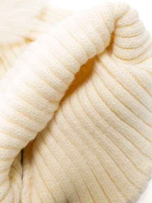 PON PON Kappe mit Manschette Weiß - Mützen/Hüte