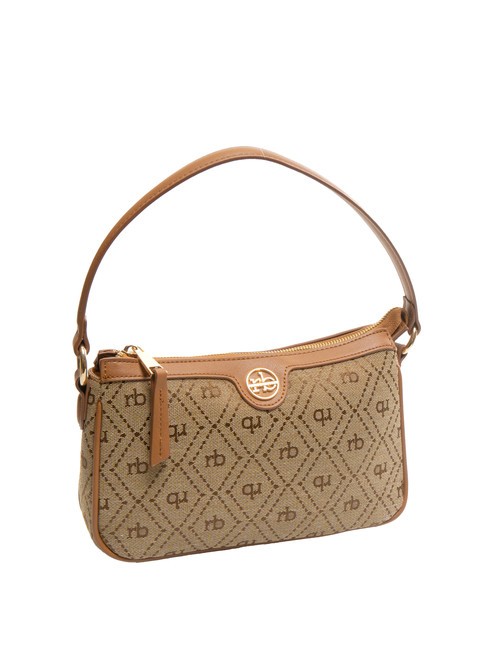 FRIDA Unterarmtasche aus Jacquard-Stoff natürlich - Damentaschen