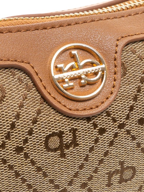 FRIDA Unterarmtasche aus Jacquard-Stoff natürlich - Damentaschen