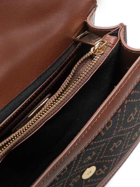 FRIDA Umhängetasche aus Jacquard-Stoff Schokolade - Damentaschen