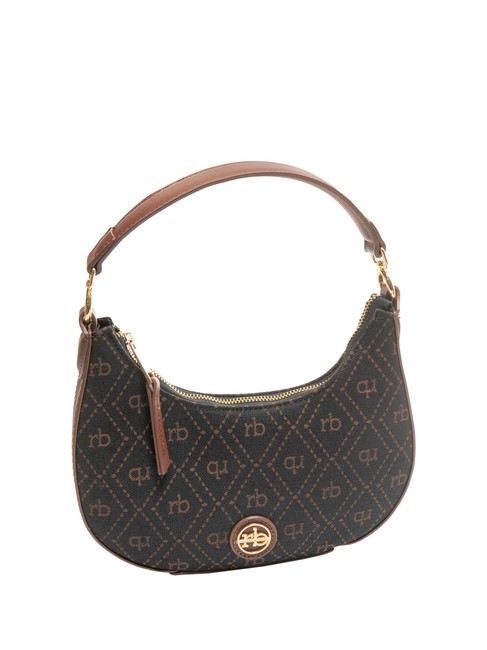 FRIDA Hobo-Tasche aus Jacquard-Stoff Schokolade - Damentaschen