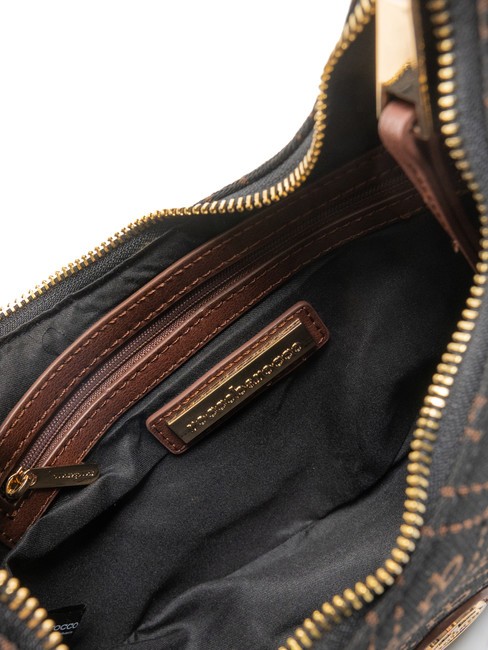 FRIDA Hobo-Tasche aus Jacquard-Stoff Schokolade - Damentaschen