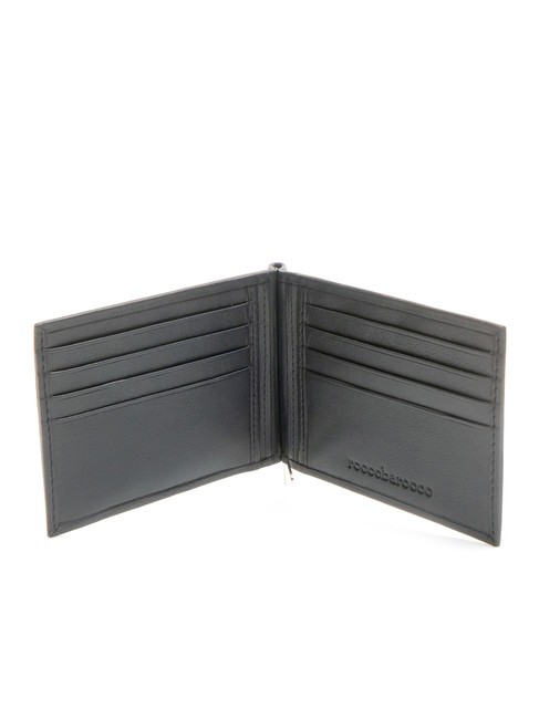 ROUND Ledergeldbörse mit Verschluss blau - Brieftaschen Herren