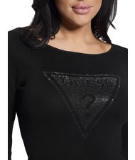 GUESS LS TRIANGLE  T-Shirt mit Logo jetbla - Damenpullover - 3