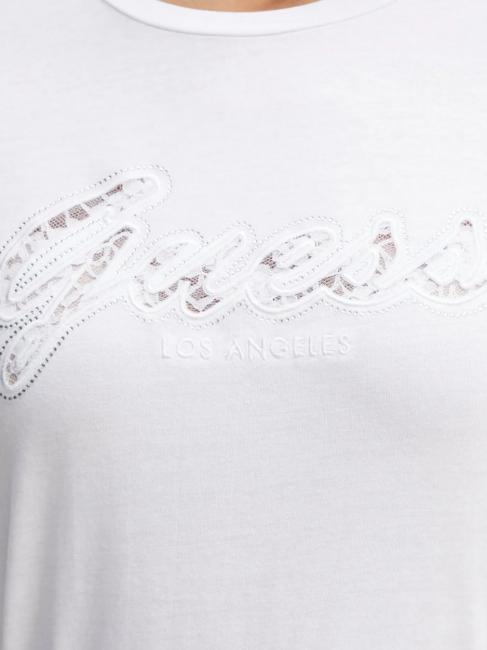 SS SCRIPT LACE LOGO EASY  Baumwoll-T-Shirt purweiß - T-Shirts und Tops für Damen