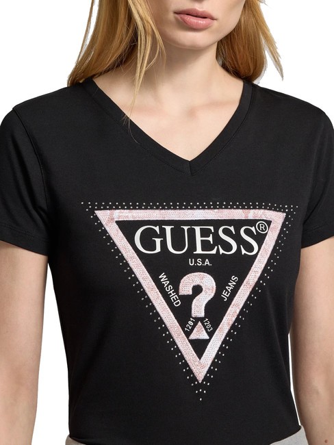 SS VN PYTHON TRIANGLE Kurzarm-T-Shirt jetbla - T-Shirts und Tops für Damen