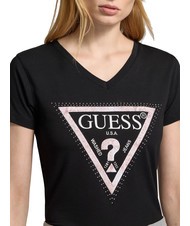 GUESS SS VN PYTHON TRIANGLE Kurzarm-T-Shirt jetbla - T-Shirts und Tops für Damen - 3
