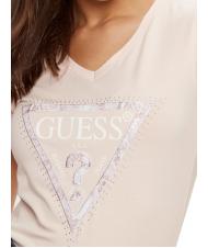 GUESS SS VN PYTHON TRIANGLE Kurzarm-T-Shirt sanftes Rosa - T-Shirts und Tops für Damen - 3