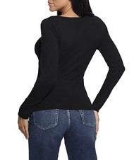 GUESS LS TRIANGLE  T-Shirt mit Logo - Damenpullover