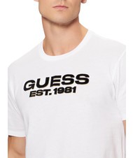 GUESS SS BSC VELVET LOGO  Baumwoll-T-Shirt purweiß - Herren-T-Shirts - 3