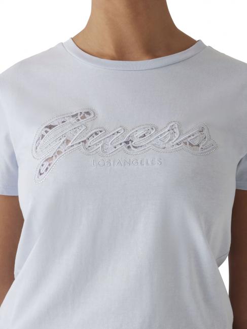 SS SCRIPT LACE LOGO EASY  Baumwoll-T-Shirt Atemwege blau - T-Shirts und Tops für Damen