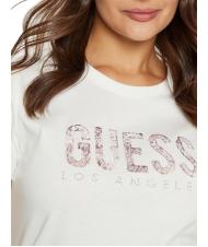 GUESS SS CN PYTHON Baumwoll-T-Shirt cremwhi - T-Shirts und Tops für Damen - 3