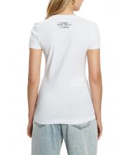 GUESS SS CN TRIANGLE FLOWER Baumwoll-T-Shirt purweiß - T-Shirts und Tops für Damen - 2