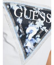 GUESS SS CN TRIANGLE FLOWER Baumwoll-T-Shirt purweiß - T-Shirts und Tops für Damen - 3